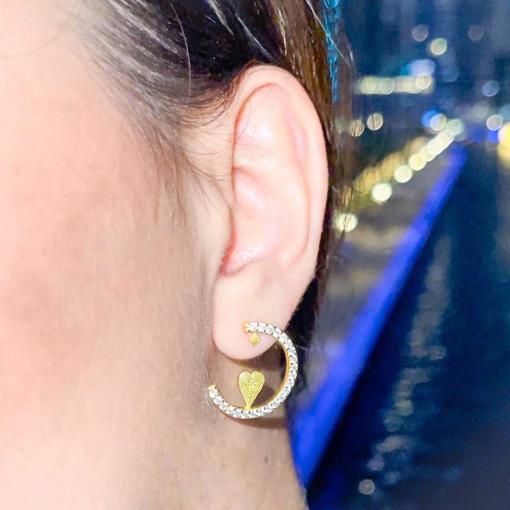 Halo Heart Earrings