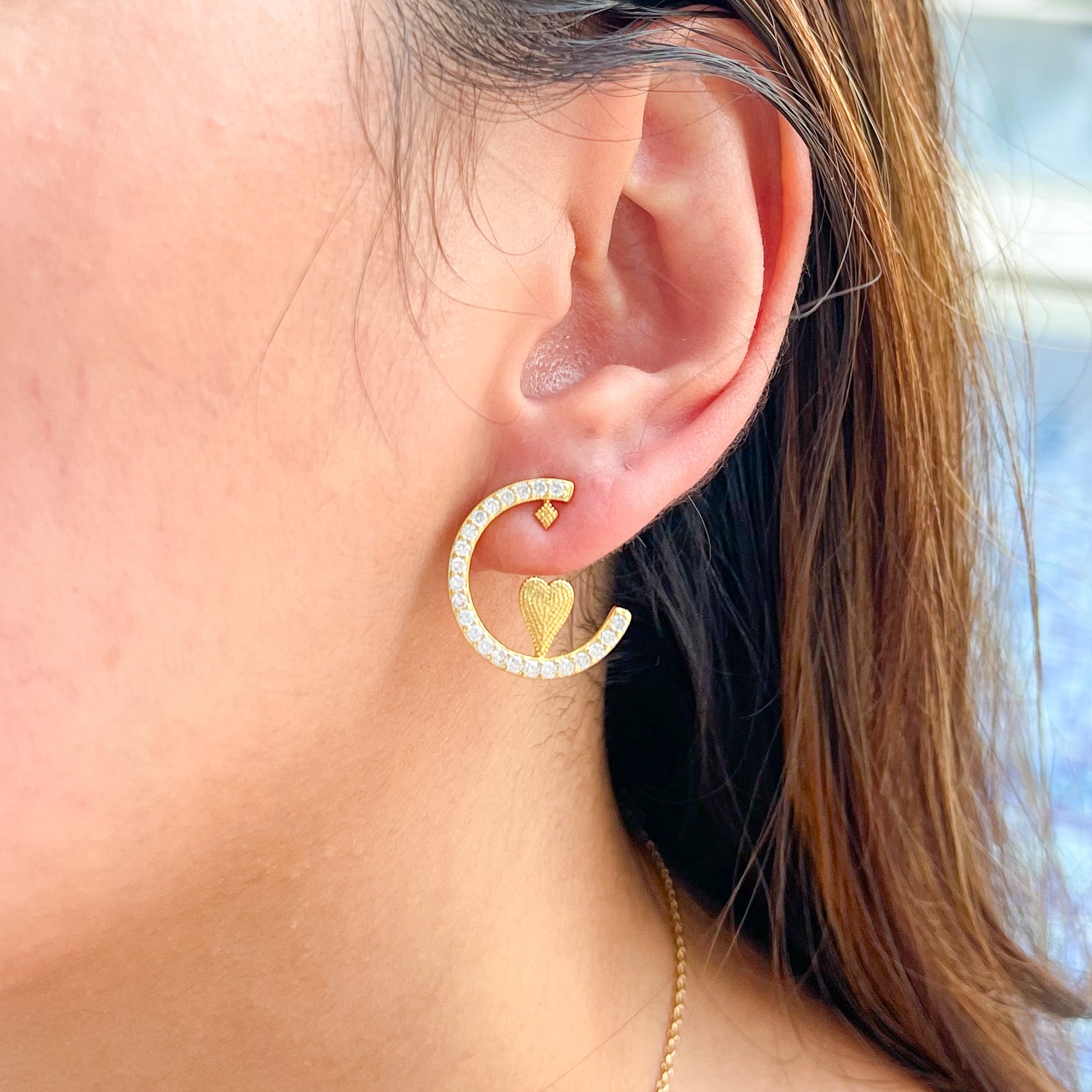 Halo Heart Earrings
